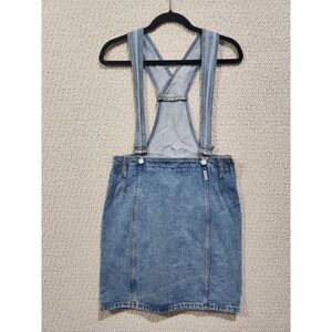 VTG Y2K Rare Guess‎ Georges Marciano Overall Jumper Dress 90s Stone Denim Pencil